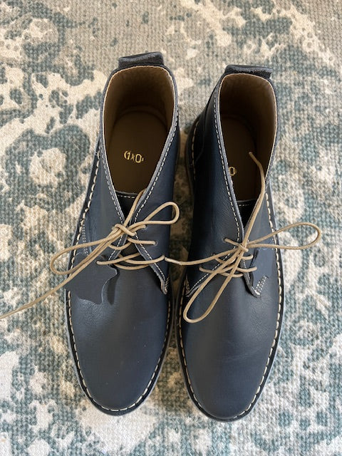 Mens High Cut Leather Vellie Navy
