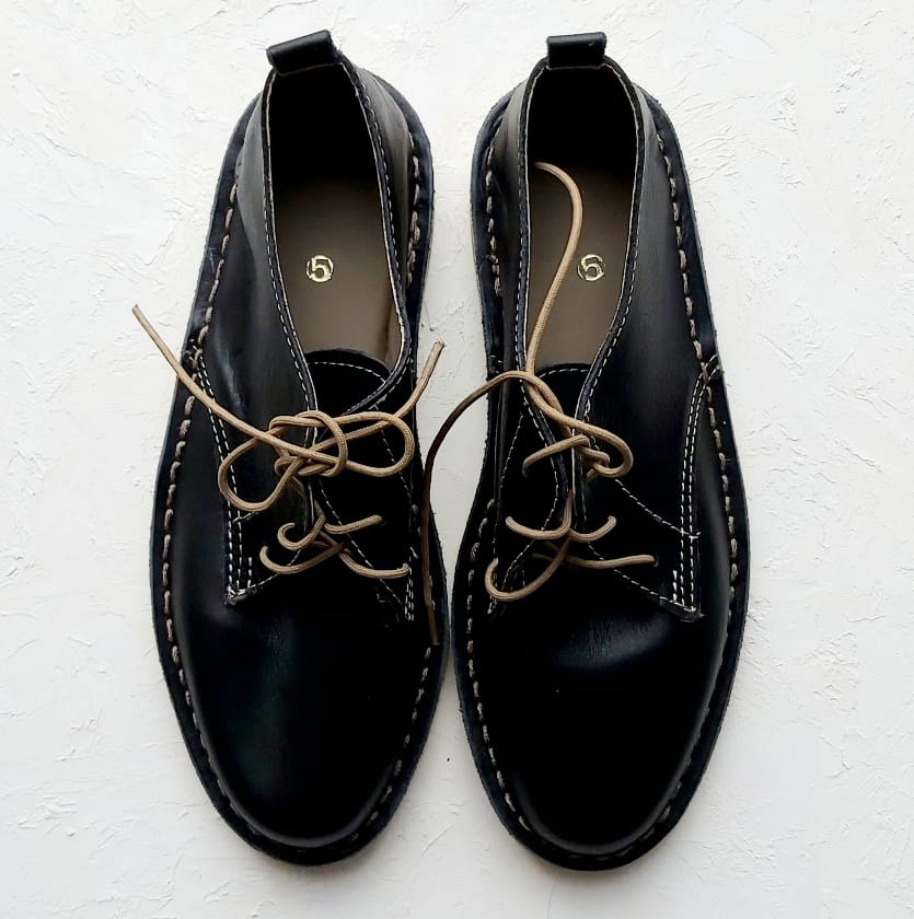 Women Low Cut 100% Leather Vellie Black