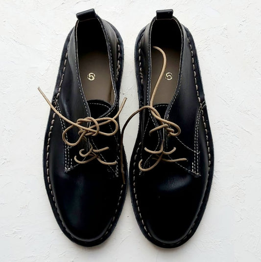 Women Low Cut 100% Leather Vellie Black
