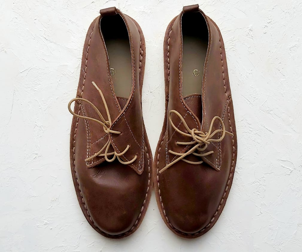 Women Low Cut 100% Leather Vellie Chocolate